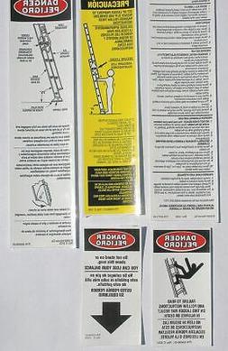 Werner Fg Stepladder Safety and Instr LFS100 Labels